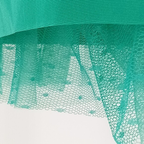 J.CREW Sheath Dress Size 12 Green 3/4 Sleeve Tulle Hem $198 H2851 New Classic - Picture 12 of 12